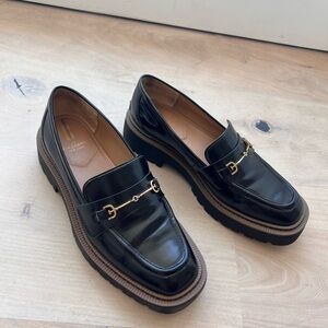 Sam Edelman Black Laurs Lug Platform Loafers